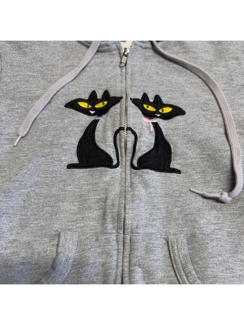 Vintage Y2K Paul Frank J & Missy Zip Up Hoodie Sweatshirt Juniors Small Grunge - Picture 5 of 6